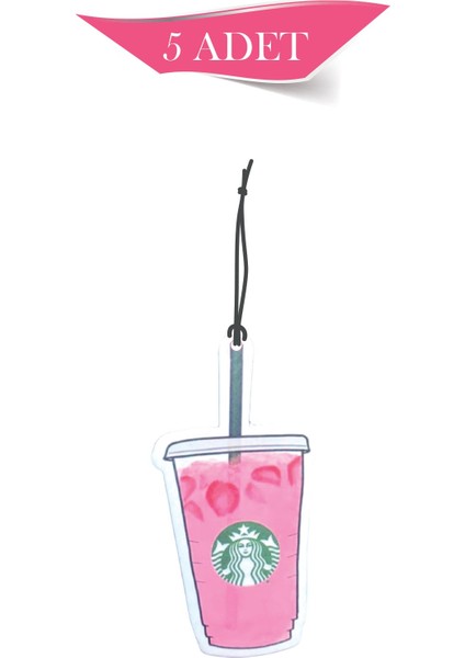Bymeyla Starbucks Temalı 5'li Oto Kokusu ve Oto Aksesuarı