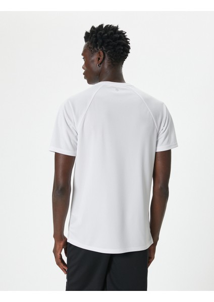 Spor T-Shirt Slogan Baskılı Kısa Kollu Bisiklet Yaka fırsatları