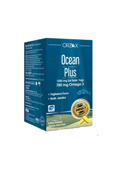 Ocean Plus 1200 Mg Omega-3 Balık Yağı 50 Kapsül