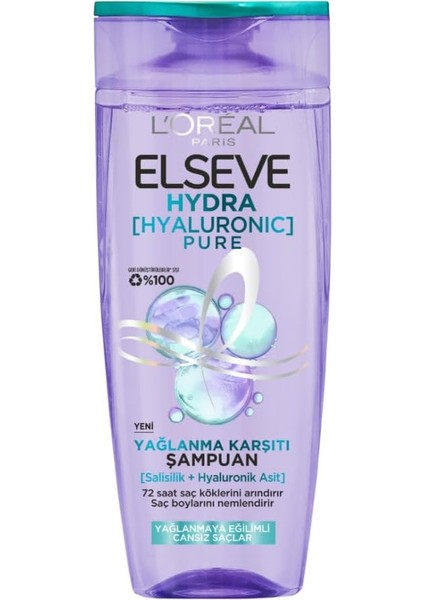 Paris Elseve Hydra Pure Salisilik Asit Içeren Yağlanma Karşıtı Arındırıcı Şampuan 300ML