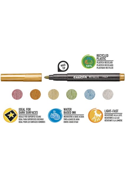 Metalik Jumbo 6'lı Keçeli Kalem fiyatları