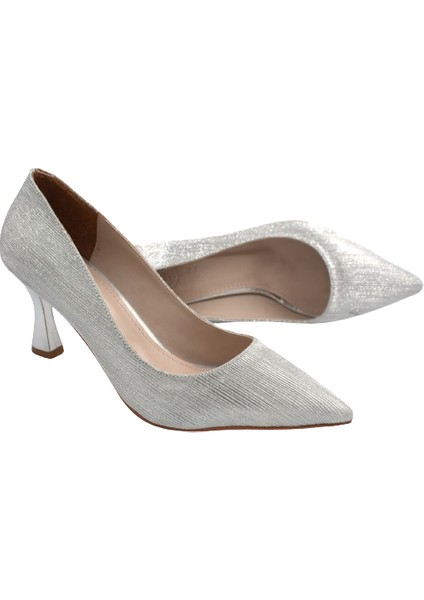 (Park Moda) Kadın Stiletto Ayakkabı Gumüş