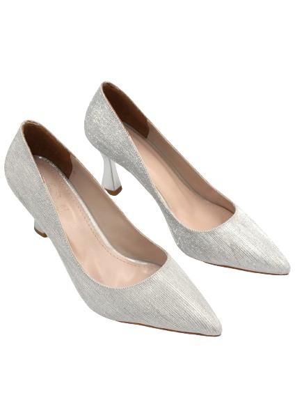 (Park Moda) Kadın Stiletto Ayakkabı Gumüş modelleri