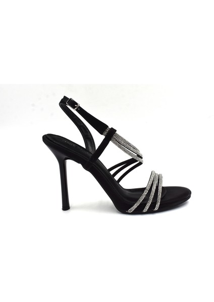 (Park Moda) Taş Biye Detaylı Topuklu Kadın Saten Abiye Ayakkabı Siyah fırsatları