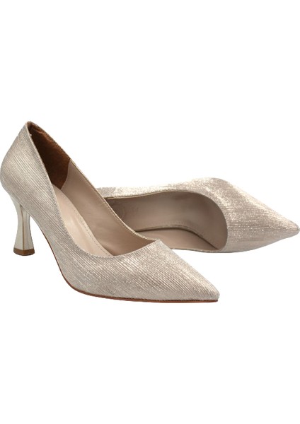 (Park Moda) Kadın Stiletto Ayakkabı Altın modelleri