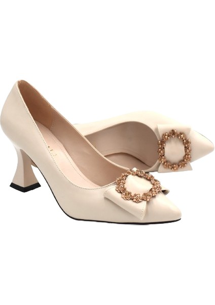 (Kırcalı) Topuklu Kadın Ayakkabı Ten fiyatları