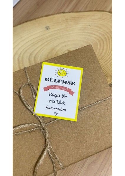 Butik Sosyetik Eticaret Teşekkür Kartı 5x8 cm 500 Adet Gülümse