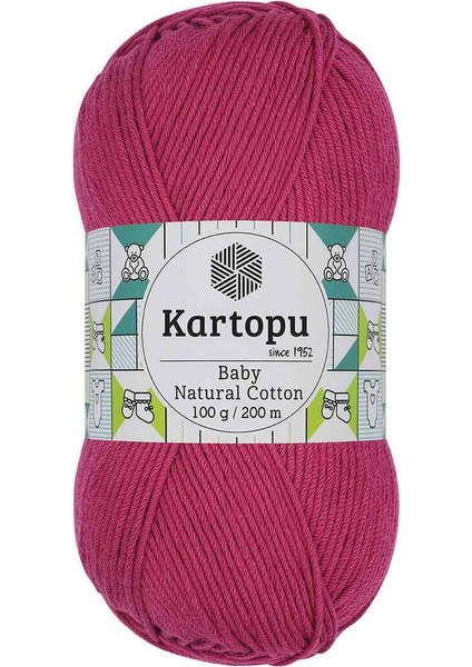 Baby Natural Cotton El Örgü Ipi Fuşya K734