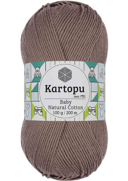 Baby Natural Cotton El Örgü Ipi  Pembemsi Kahve K827