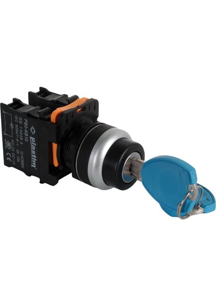 PLASTİM 1No Anahtarlı Kalıcı Siyah Mandal Buton