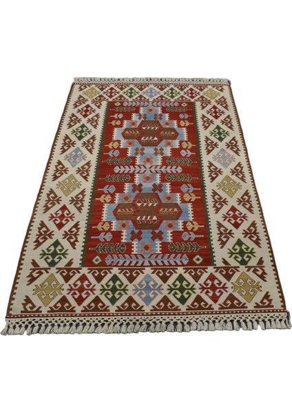 Yeni El Dokuma Başyapıt Balıkesir Bergama Yüncü Yörük Yün Kilim 5073