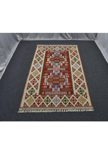 Yeni El Dokuma Başyapıt Balıkesir Bergama Yüncü Yörük Yün Kilim 5073