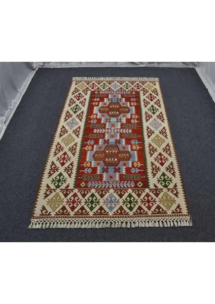 Yeni El Dokuma Başyapıt Balıkesir Bergama Yüncü Yörük Yün Kilim 5073