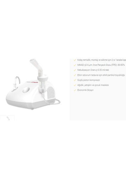 Rossmax Nebulizatör Maskesi ve Seti Buhar Ilaç Nebulizatör Cihazı