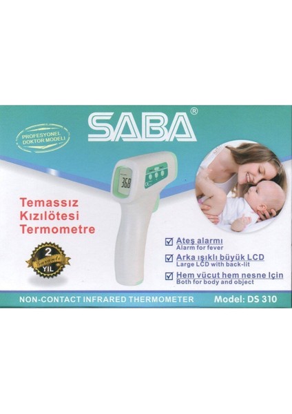 Saba DS-310 Temassız Kızılöteli Ateş Ölçer Ithal Termometre