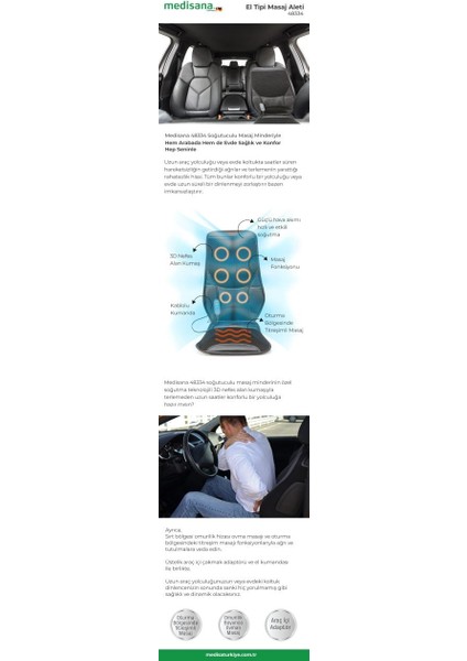 Medisana 48334 Soğutuculu Araç Içi Masaj Minderi fiyatları