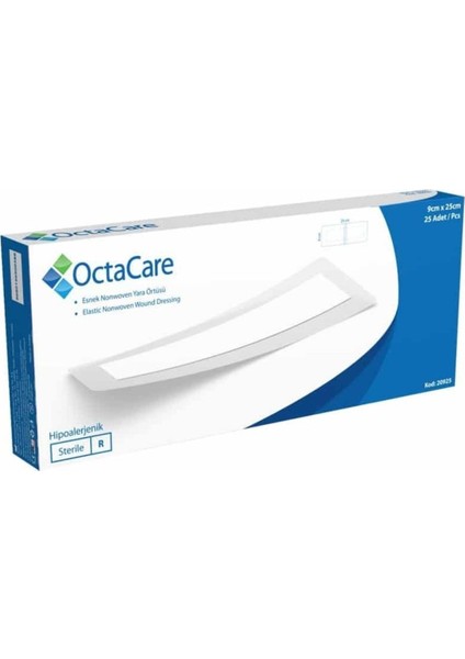 Nonwoven Steril Pedli Esnek Yara Örtüsü 9cm x 25CM Tekli Steril Paket 25'li Kutu