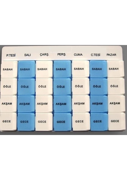 Ilaç Saklama Kutusu Haftalık 28 Kutusu