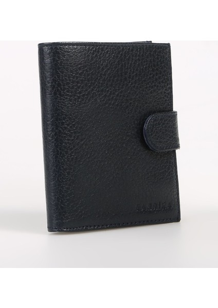 Lacivert Erkek 9X11X2 cm Deri Cüzdan Frk 314 Flt
