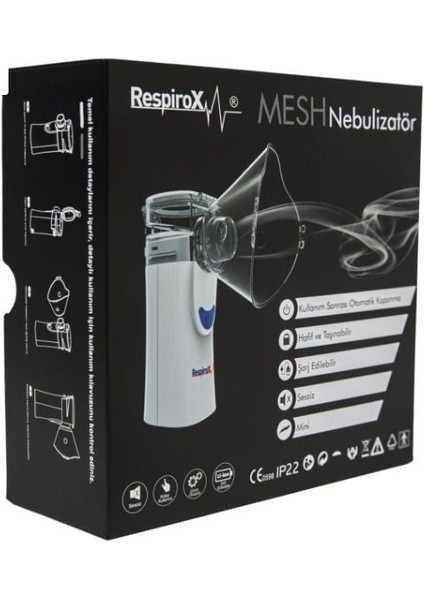 Respirox UN100 Şarjlı Mini Mesh Nebulizatör