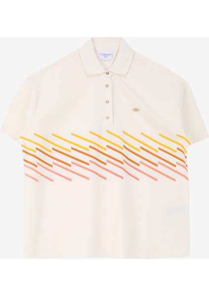 Ekru Kadın Standart Polo T-Shirt PISKU