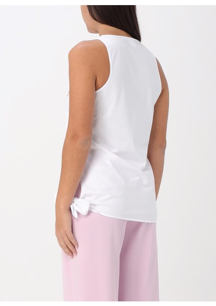 Yuvarlak Yaka Baskılı Beyaz Kadın T-Shirt 103131A1LV modelleri