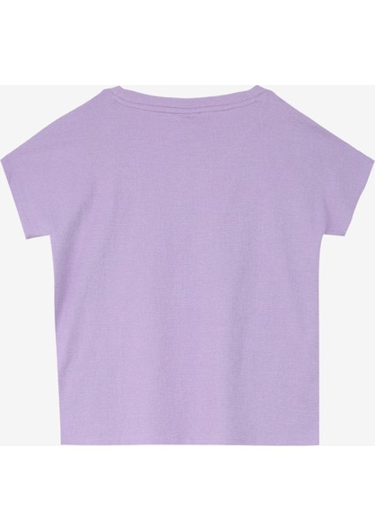 Bisiklet Yaka Lila Kadın T-Shirt POSY fiyatları