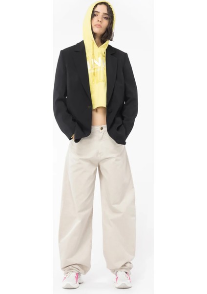 Yuvarlak Yaka Baskılı Siyah Kadın Sweatshırt 103129A1LU fiyatları