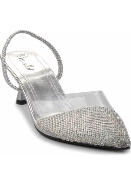 Gümüş Taşlı Kadın Klasik Topuklu Ayakkabı K01026200387 fiyatları