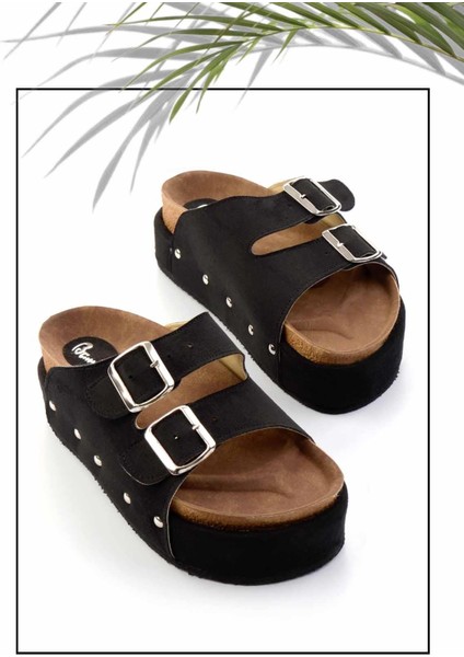 Siyah Süet Kadın Terlik K04192171502