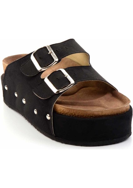 Siyah Süet Kadın Terlik K04192171502 modelleri