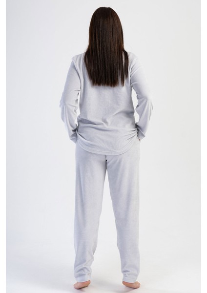 Kadın Kadife Büyük Beden Uzun Kol Pijama Takım , 403086 fırsatları