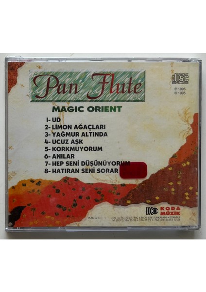 Pan Flute Magic Orient CD (Jelatininde Sıfır Orjnal Dönem Baskı Cd)