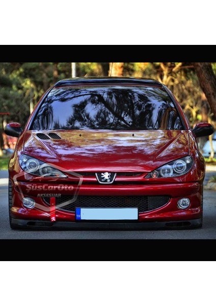 Peugeot 206 206+ 1998-2012 Uyumlu Üniversal Laguna Lip Esnek Ön Lip 2 Parça Tampon Altı Dil Karlık Ön Ek