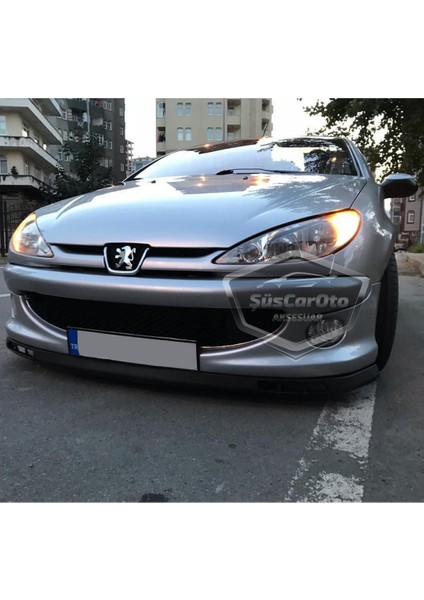 Peugeot 206 206+ 1998-2012 Uyumlu Üniversal Laguna Lip Esnek Ön Lip 2 Parça Tampon Altı Dil Karlık Ön Ek