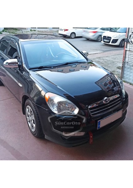 ŞüsCarOto Aksesuar Hyundai Accent Era 2006-2012 Uyumlu Üniversal Laguna Lip Esnek Ön Lip 2 Parça Tampon Altı Dil Karlık Ön Ek