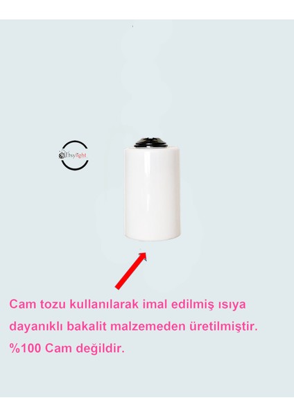 Koza White Glass One Mutfak, Antre, Koridor Avize, Çocuk Odası Avize