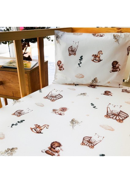 Retro Dreams Pamuk Bebek Çarşaf Seti 2 Parça