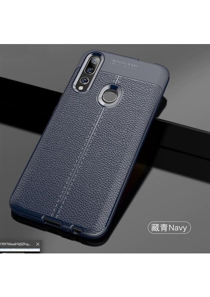 Huawei Y9 Prime 2019 Kılıf Deri Desenli Kamera Korumalı Silikon