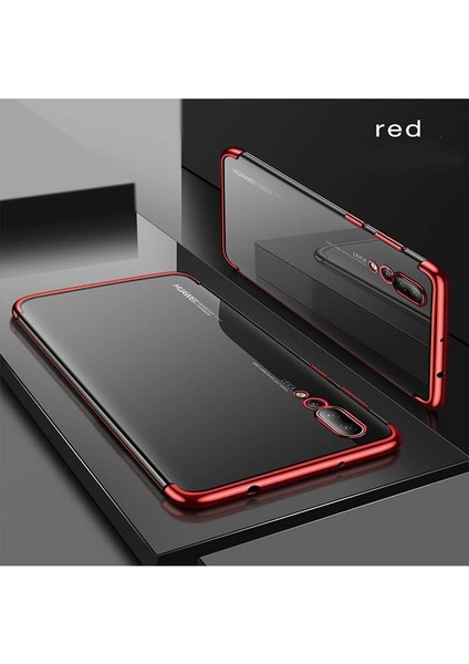 Huawei Y9 Prime 2019 Kılıf Ince Köşeleri Renkli Şeffaf Silikon