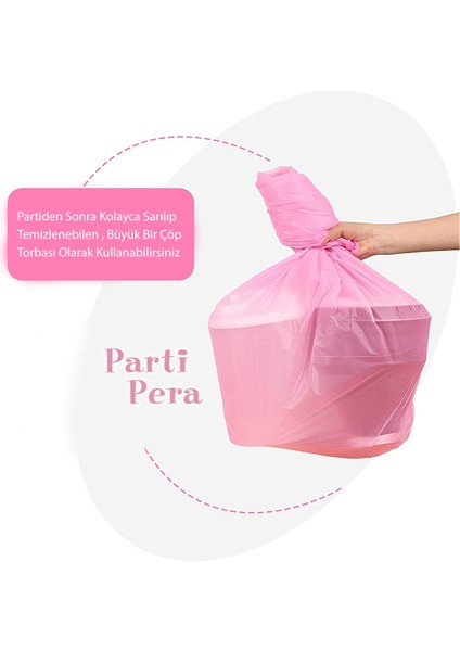 Plastik Kullan At Büyük Boy Kırmızı Renk Masa Örtüsü 135*270CM