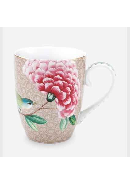 Blushing Birds Haki Porselen Kupa 350 ml
