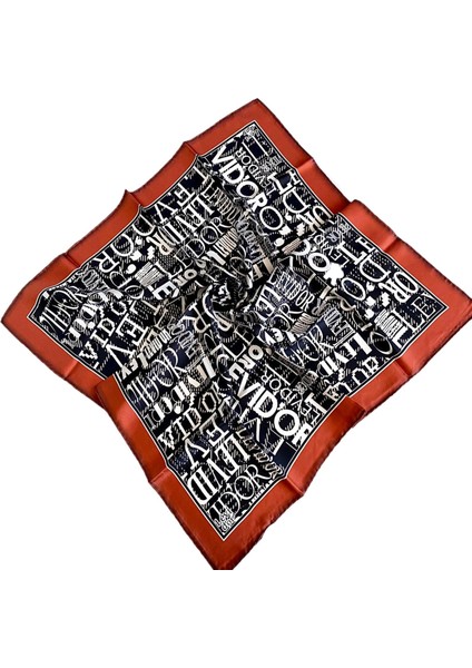 Tivil Ipek Eşarp 35045 Kiremit Karışık Desen