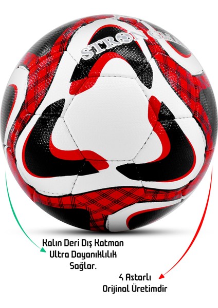 Futbol Topu Pompalı Set Profesyonel El Dikişli Dayanıklı Sert Zemin Halı Saha Topu P606 No5