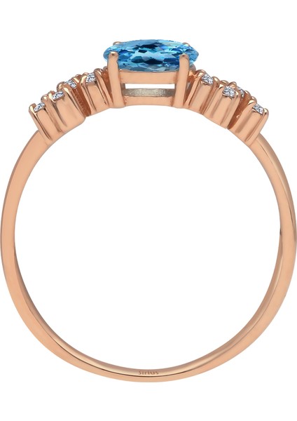 ve Oval Mavi Topaz Taşlı Aquala Yüzük 0417R0340 modelleri