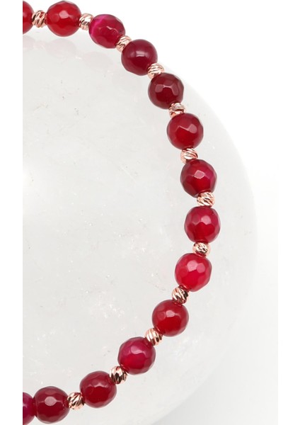 Akik Doğal Taş Makrome Örme Bileklik Fasetli Küre Kesim fiyatları