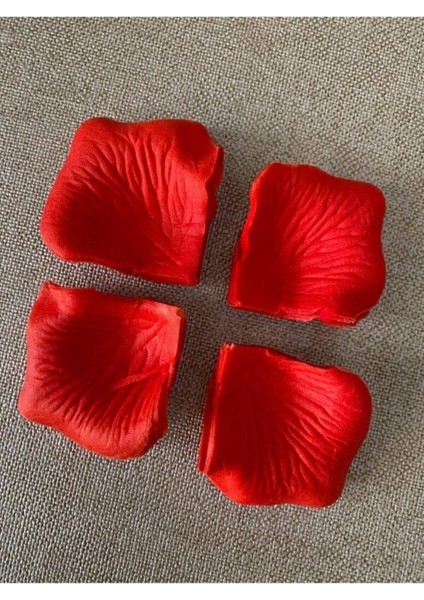 Yapay Kırmızı Gül Yaprağı 5X5CM 96 Adet - Yapay Gül Yaprak