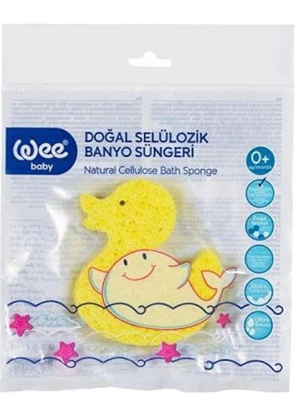 Doğal Selülozik Banyo Süngeri - Sarı
