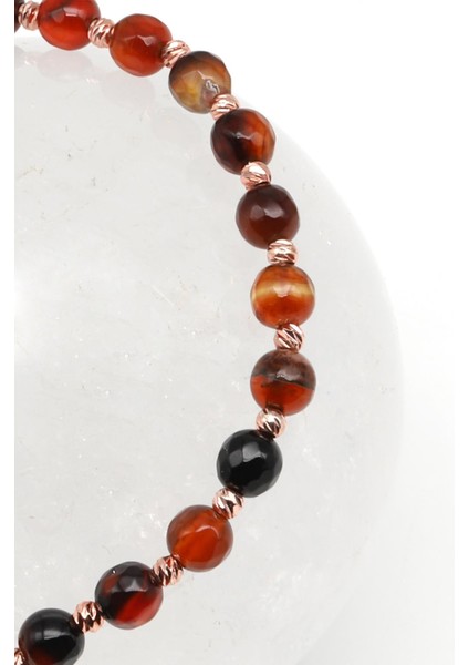 Akik Doğal Taş Makrome Örme Bileklik Fasetli Küre Kesim fiyatları