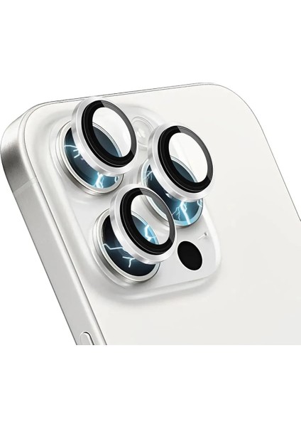 iPhone 15 Pro Max Kamera Koruyucu Lens Alüminyum Alışımlı Cam